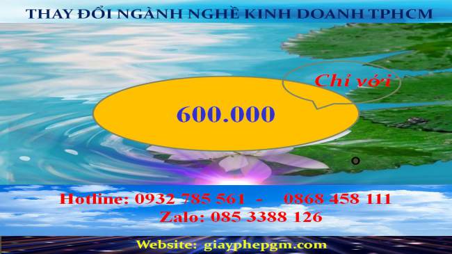Thay đổi ngành nghề kinh doanh TPHCM 5 Chi phí thay đổi ngành nghề kinh doanh TPHCM