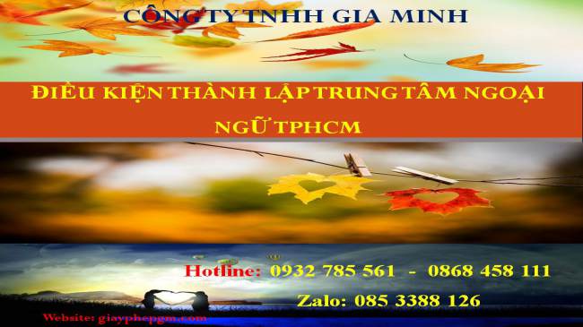 Điều kiện thành lập trung tâm ngoại ngữ TPHCM 4 Điều kiện thành lập trung tâm ngoại ngữ Tp Hồ Chí Minh