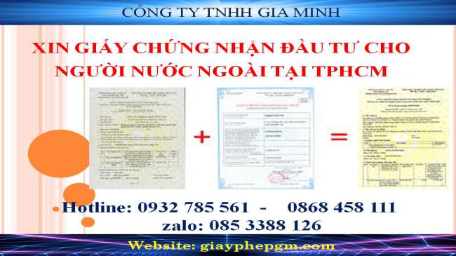 Giấy chứng nhận đầu tư cho người nước ngoài