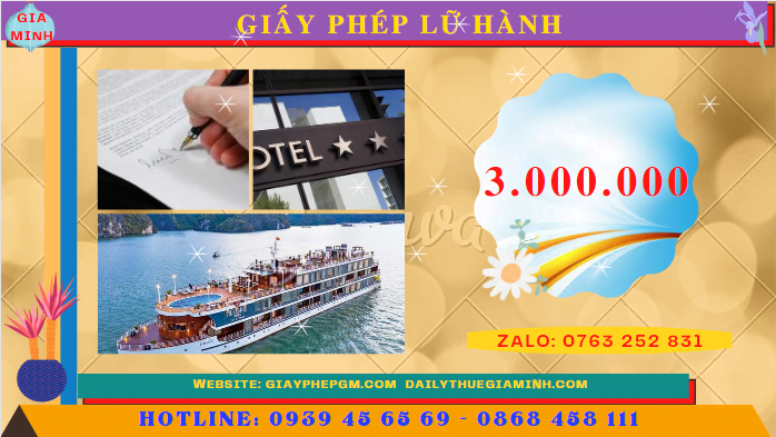 Xin giấy phép kinh doanh lữ hành nội địa 5 Chi phí xin cấp giấy phép lữ hành nội địa