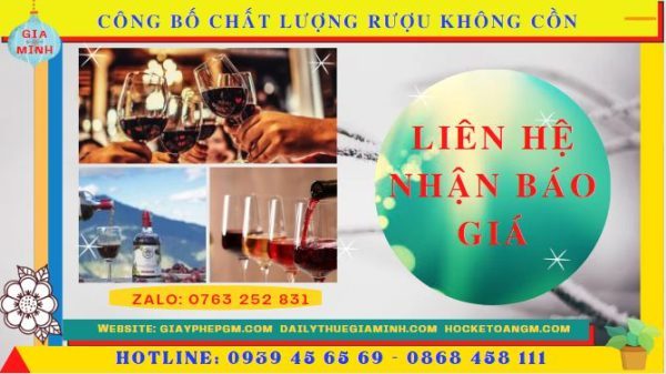 Hướng dẫn thủ tục công bố rượu không cồn 7 Chi phí dịch vụ công bố rượu không cồn