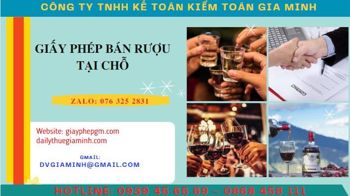 Hồ sơ công xin giấy phép tiêu dùng rượu tại chỗ
