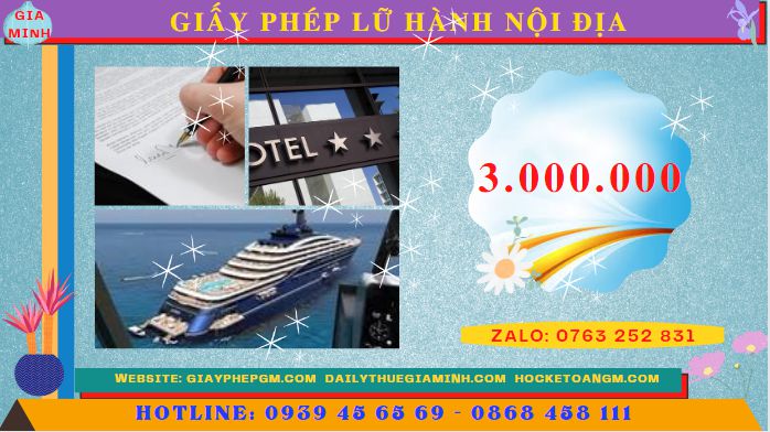 Giấy phép lữ hành nội địa 5 Chi phí xin giấy phép lữ hành trong nước