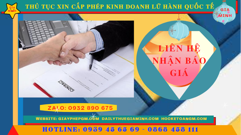 Chi phí dịch vụ xin cấp giấy phép xin kinh doanh lữ hành quốc tế