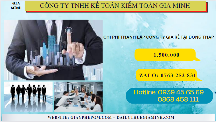 Thành lập công ty giá rẻ tại Đồng Tháp 5 Chi phí thành lập công ty giá rẻ tại Đồng Tháp