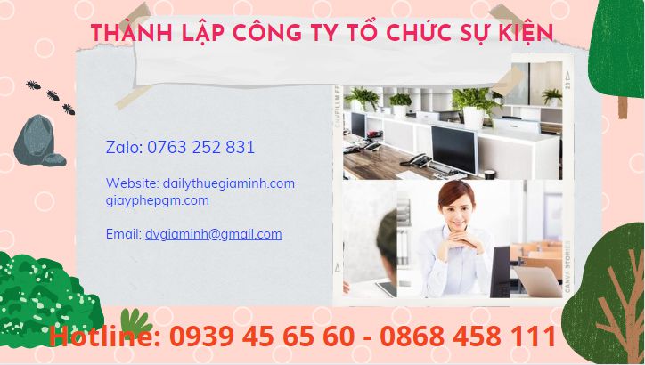 Thủ tục đăng ký kinh doanh công ty tổ chức sự kiện