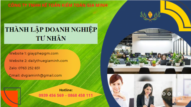 Thủ tục thành lập doanh nghiệp tư nhân 14 Thủ tục đăng ký kinh doanh doanh nghiệp tư nhân