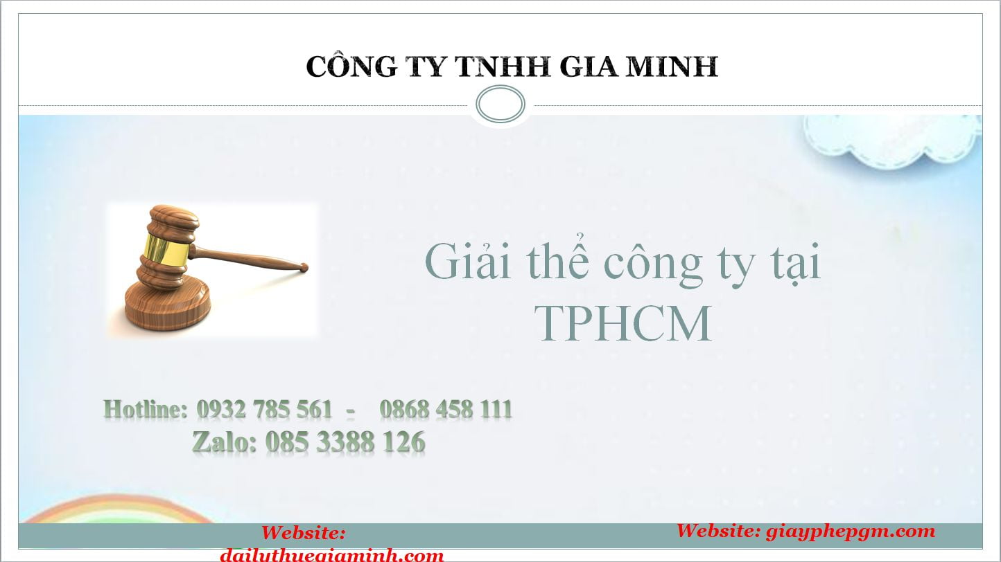 Thủ tục giải thể công ty tại TPHCM
