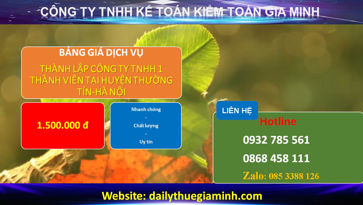 Thành lập công ty TNHH 1 thành viên Huyện Thường Tín - Hà Nội 4 Chi phí Thành lập công ty TNHH 1 thành viên Huyện Thường Tín - Hà Nội