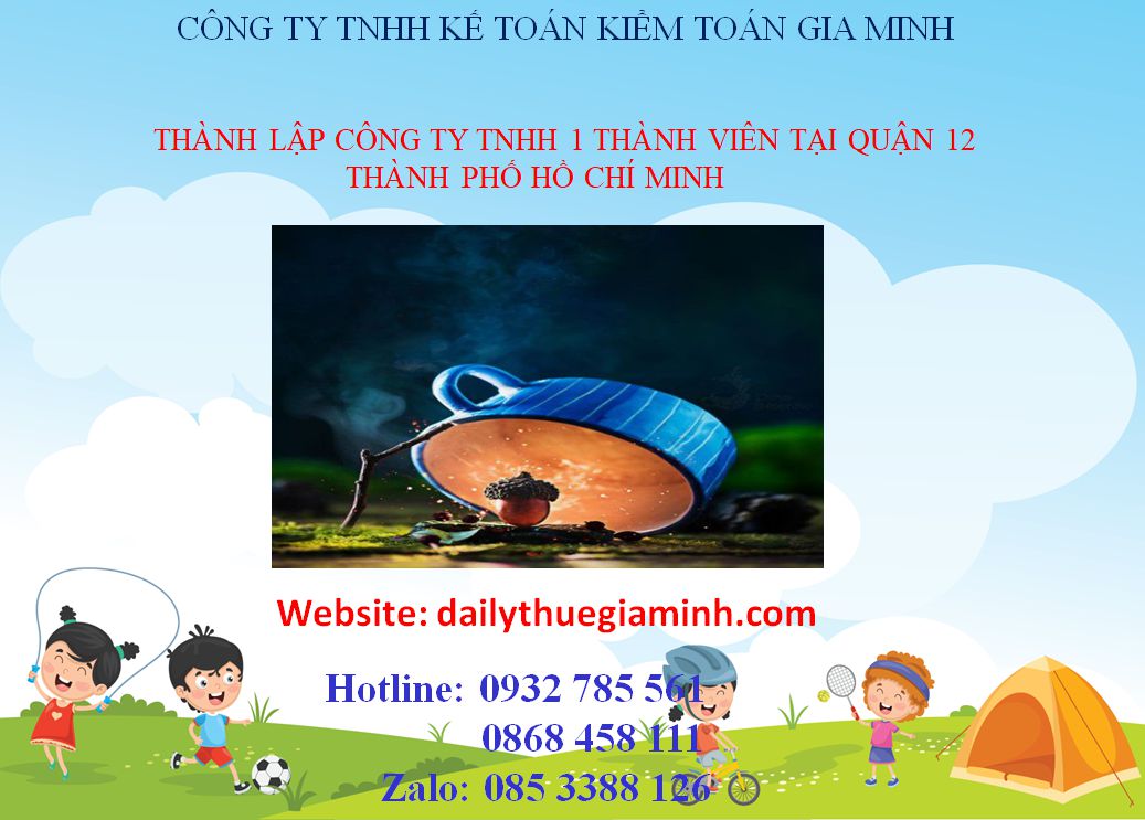 Thành lập công ty TNHH 1 thành viên Quận 12 - TPHCM 3 Thành lập công ty TNHH 1 thành viên Quận 12 - TPHCM