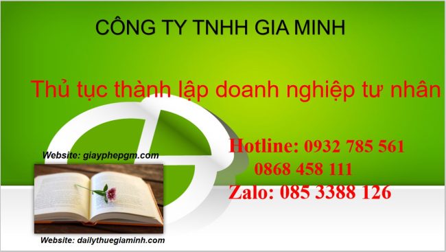 Thủ tục thành lập doanh nghiệp tư nhân 8 Dịch vụ thành lập doanh nghiệp tư nhân