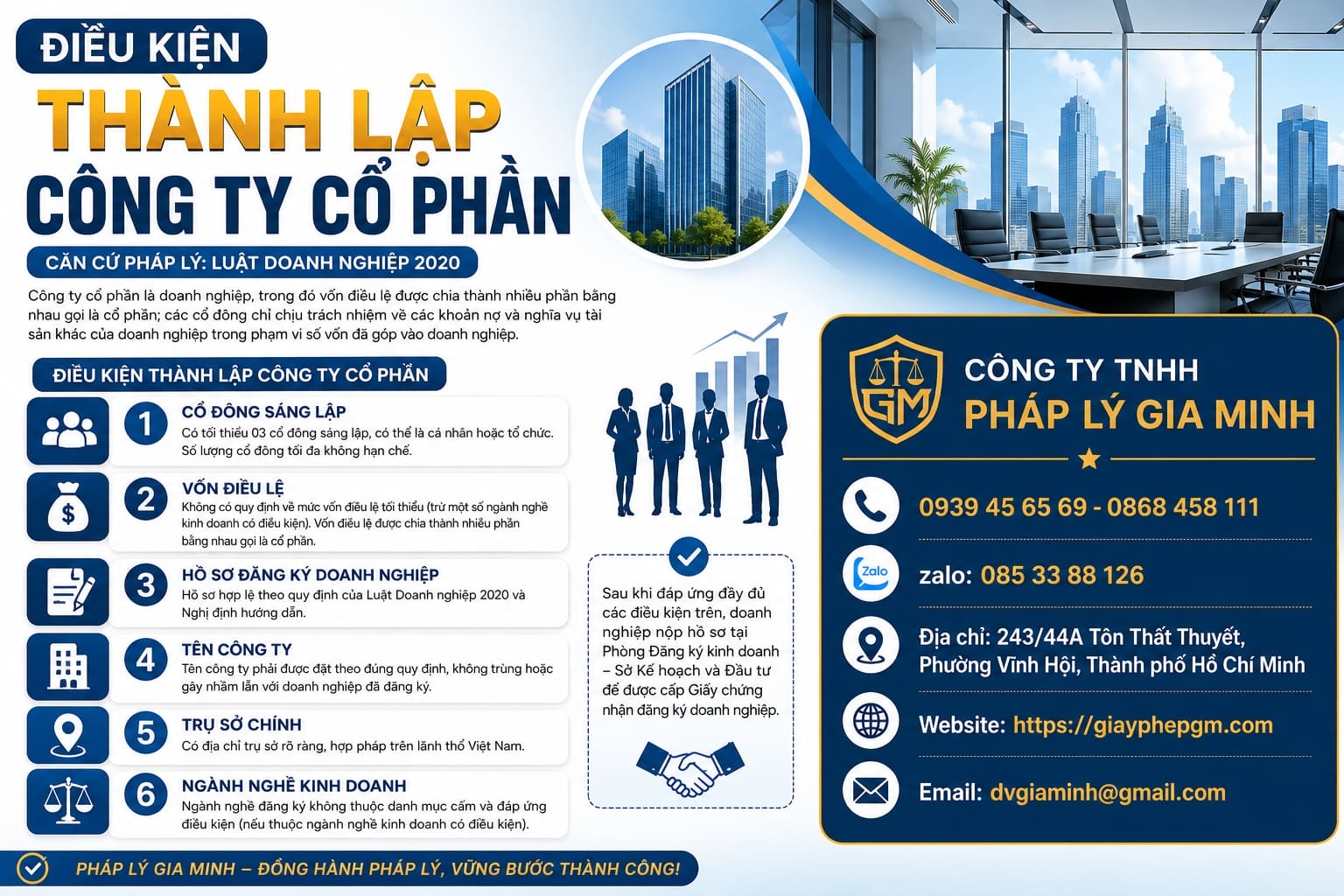 Chi phí thành Lập Công Ty Cổ Phần – Điều Kiện, Hồ Sơ, Quy Trình Và Kinh Nghiệm Thực Tế 9 Điều kiện thành lập công ty cổ phần