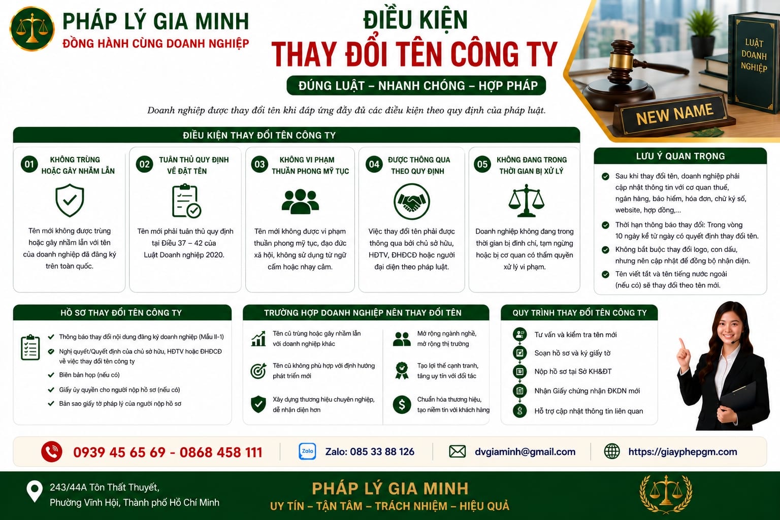Thủ tục thay đổi tên doanh nghiệp theo quy định mới nhất 17 Điều kiện thay đổi tên công ty