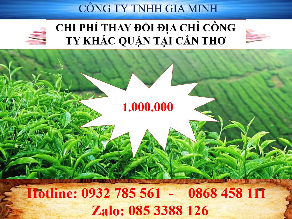 Thay đổi địa chỉ công ty khác quận tại Cần Thơ – Quy trình và thủ tục cần biết 13 Chi phí thay đổi địa chỉ công ty khác quận tại Cần Thơ