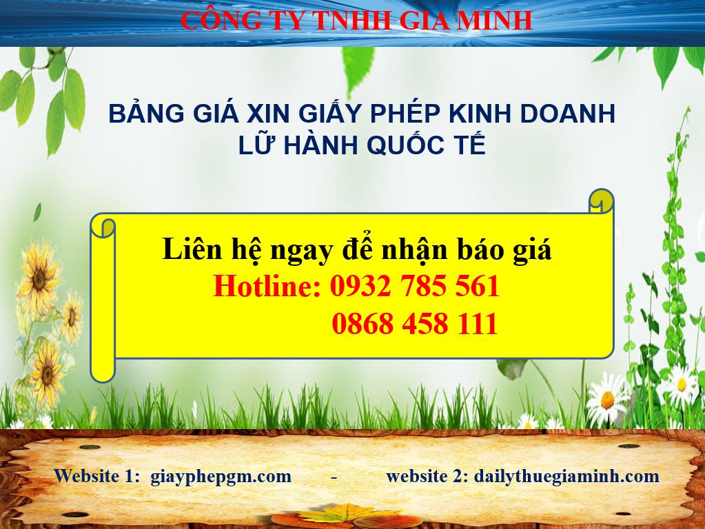 Xin giấy phép kinh doanh lữ hành quốc tế 2 Chi phí xin giấy phép kinh doanh lữ hành quốc tế