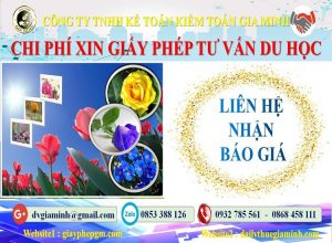 Xin giấy phép tư vấn du học TPHCM 5 Bảng giá làm giấy phép tư vấn du học TPHCM