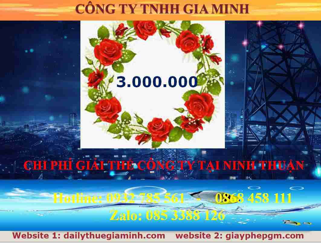 Giải thể doanh nghiệp tại Ninh Thuận 5 Chi phí giải thể doanh nghiệp tại Ninh Thuận