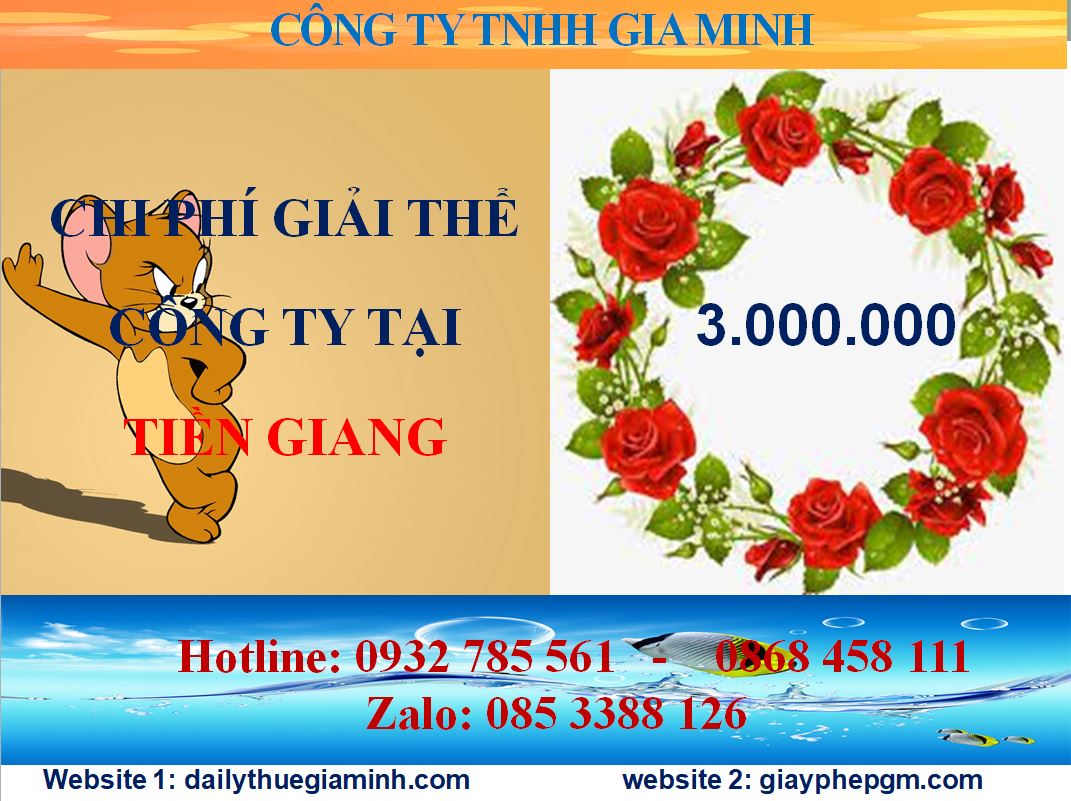 Chi phí giải thể công ty tại Tiền Giang