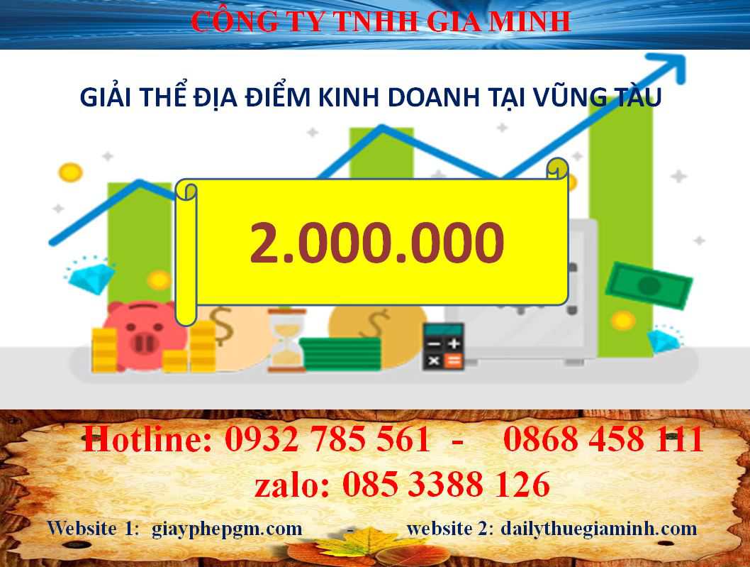 Giải thể địa điểm kinh doanh tại Vũng Tàu 5 Chi phí Giải thể địa điểm kinh doanh tại Vũng Tàu