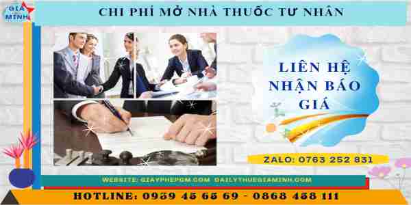 Thủ tục mở nhà thuốc tư nhân 13 Chi phí mở nhà thuốc tư nhân