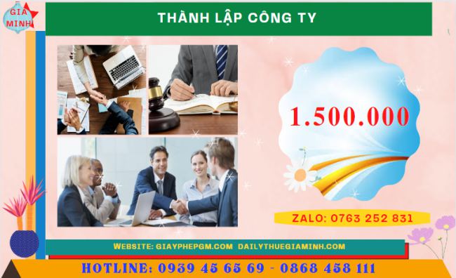 Thành lập công ty nhanh chỉ 1 ngày 16 Chi phí thành lập công ty nhanh