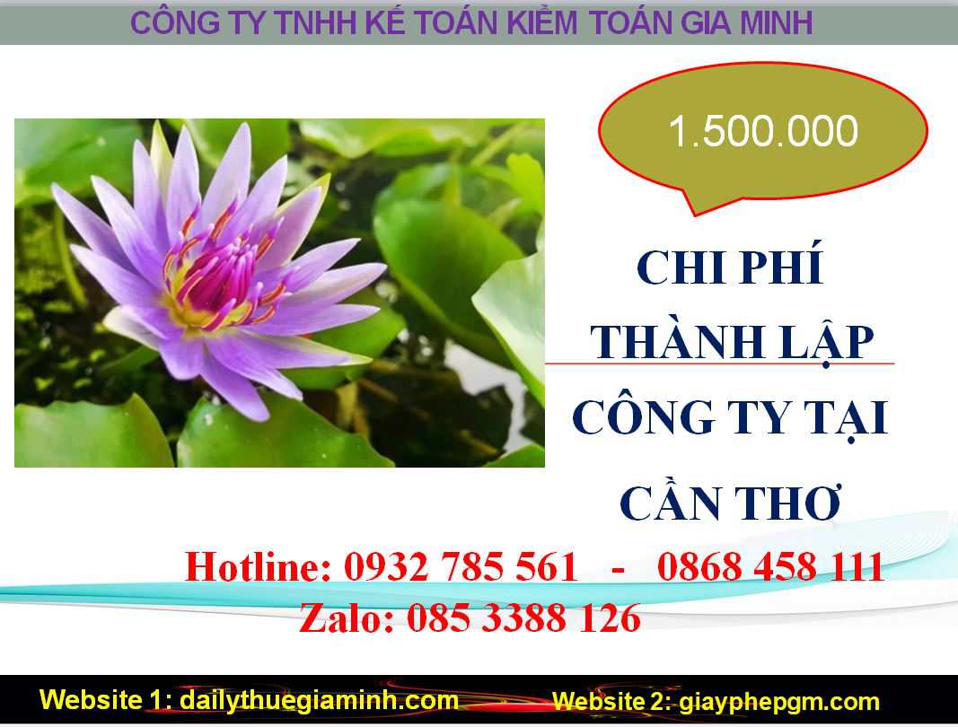 Thành lập công ty giá rẻ tại Cần Thơ 5 Chi phí thành lập công ty giá rẻ tại Cần Thơ