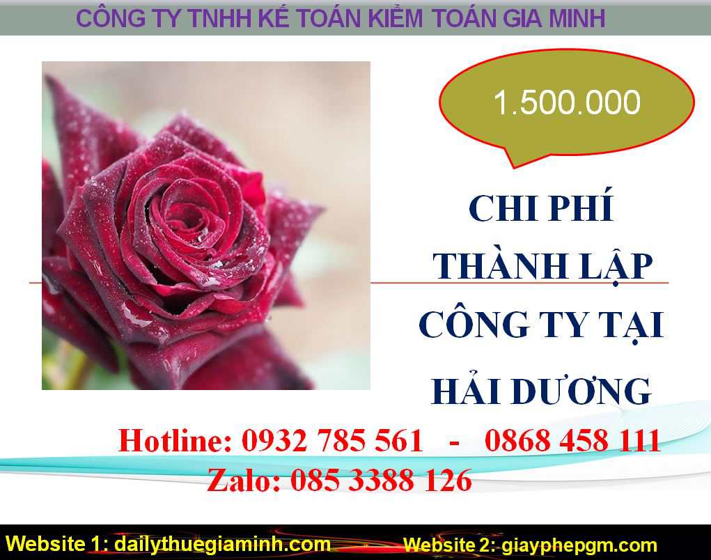 Thành lập công ty giá rẻ tại Hải Dương 5 Chi phí thành lập doanh nghiệp giá rẻ tại Hải Dương