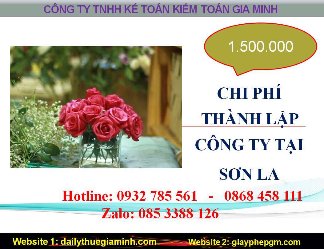 Thành lập công ty giá rẻ tại Sơn La 5 Chi phí thành lập doanh nghiệp giá rẻ tại Sơn La