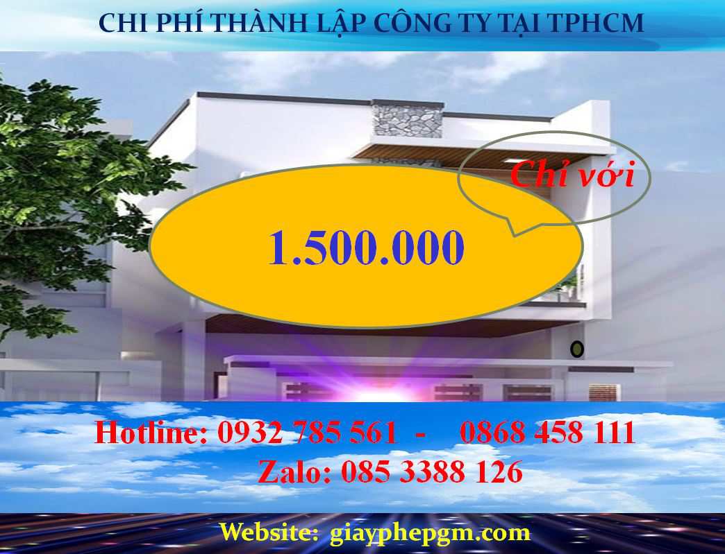 Chi phí thành lập công ty tại TPHCM 8 Chi phí thành lập công ty tại TPHCM