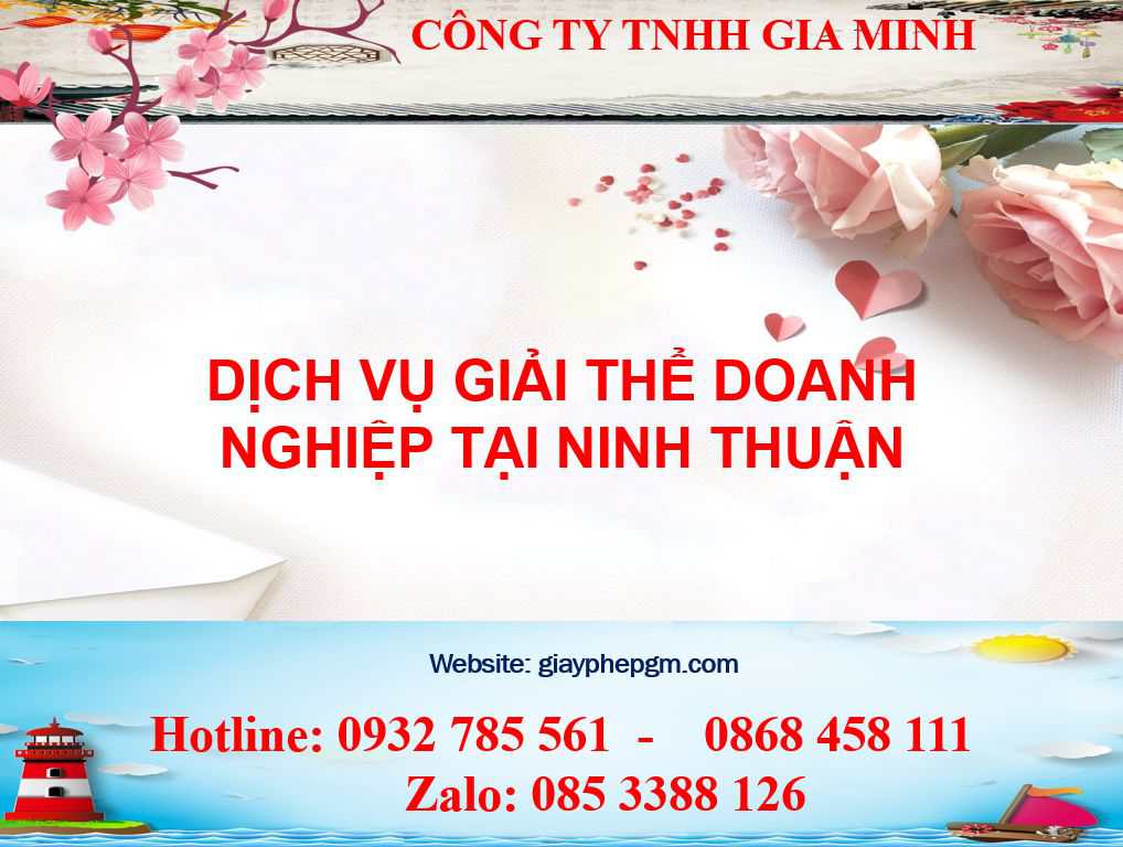 Giải thể doanh nghiệp tại Ninh Thuận 4 Thủ tục giải thể doanh nghiệp tại Ninh Thuận