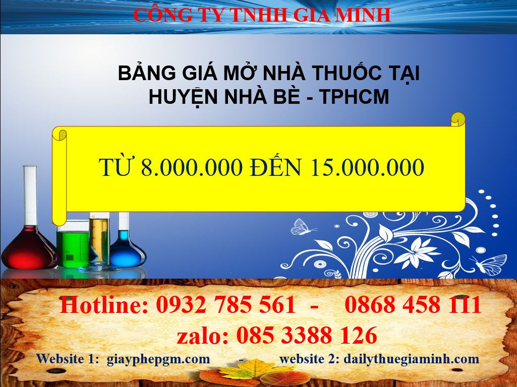 Dịch vụ mở nhà thuốc tại Huyện Nhà Bè - TPHCM 4 Dịch vụ mở nhà thuốc tại Huyện Nhà Bè - TPHCM