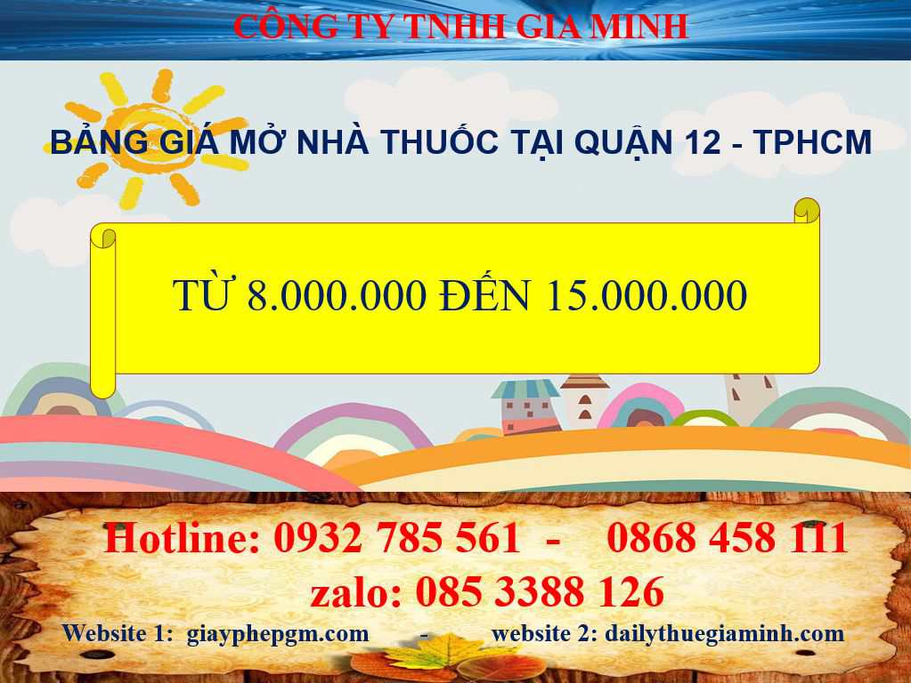 Dịch vụ mở nhà thuốc tại Quận 12 - TPHCM 4 Dịch vụ mở nhà thuốc tại Quận 12 - TPHCM