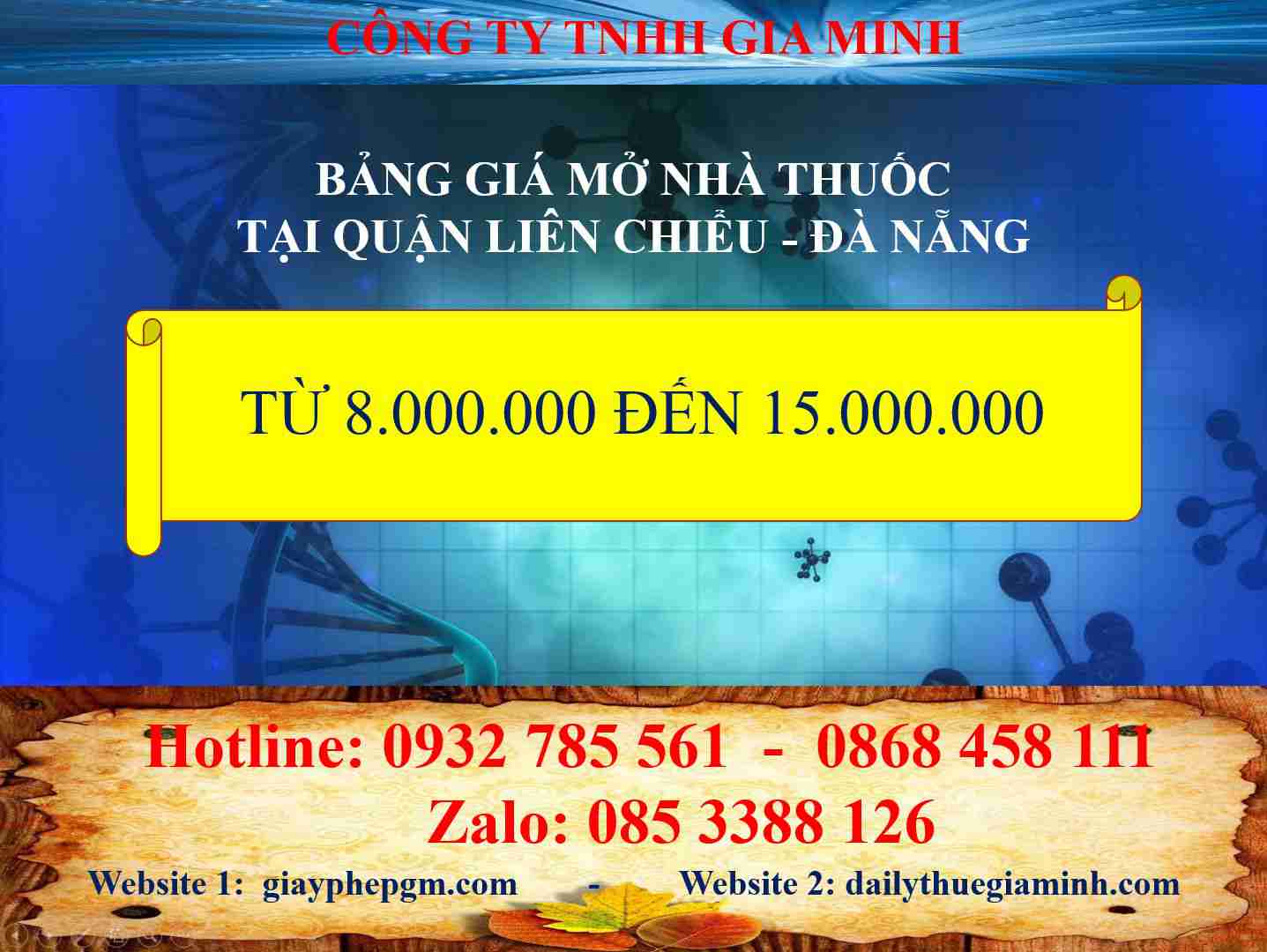 Dịch vụ mở nhà thuốc tại Quận Liên Chiểu - Đà Nẵng 5 Phí dịch vụ xin giấy chứng nhận đủ điều kiện kinh doanh dược tại Quận Liên Chiểu