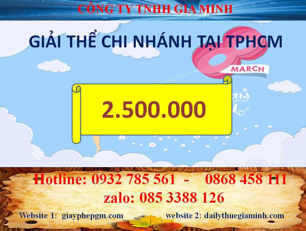Chi phí giải thể công ty tại TPHCM