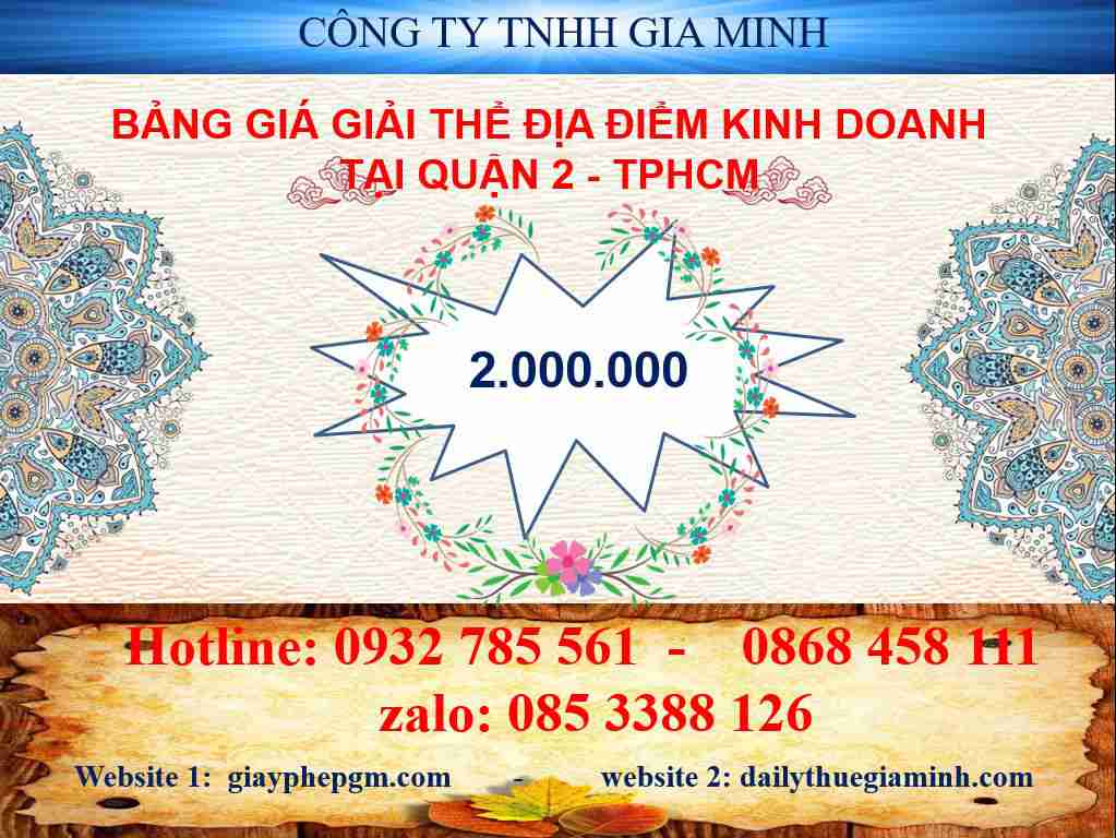 Giải thể địa điểm kinh doanh tại Quận 2 - TPHCM 4 Giải thể địa điểm kinh doanh tại Quận 2 - TPHCM