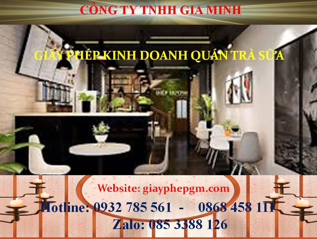 Xin giấy kinh doanh quán trà sữa
