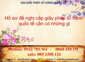 Hướng dẫn chi tiết chuẩn bị hồ sơ xin giấy phép lữ hành quốc tế 4 Hồ sơ đề nghị cấp giấy phép lữ hành