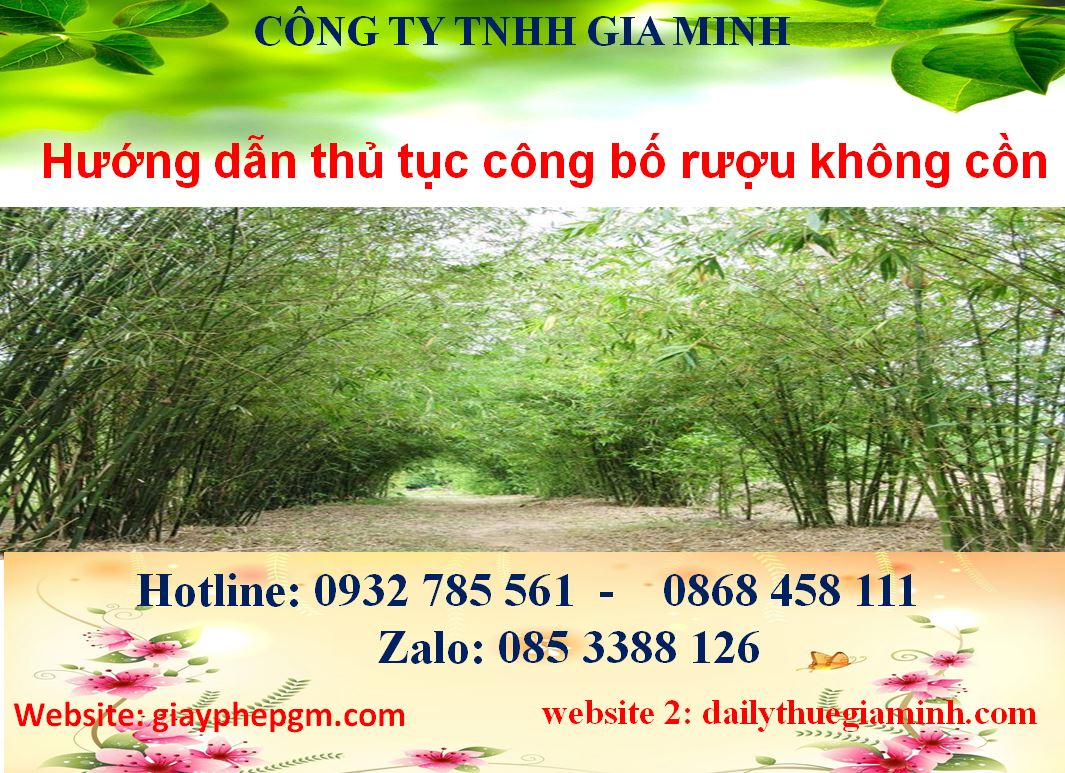 Hướng dẫn thủ tục công bố rượu không cồn 5 Công bố rượu không cồn
