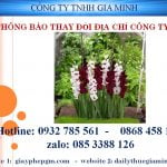 Mẫu thông báo thay đổi địa chỉ công ty gửi cơ quan thuế