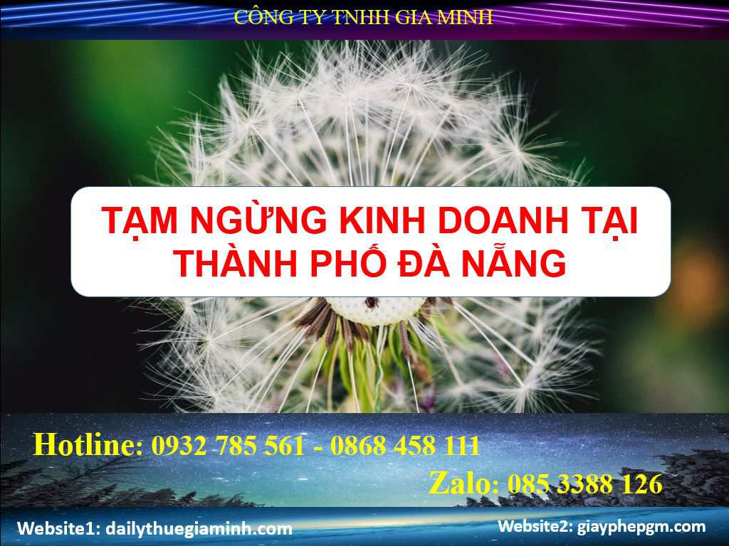 Tạm ngừng kinh doanh tại thành phố Đà Nẵng 4 Dịch vụ Tạm ngừng kinh doanh tại Thành phố Đà Nẵng