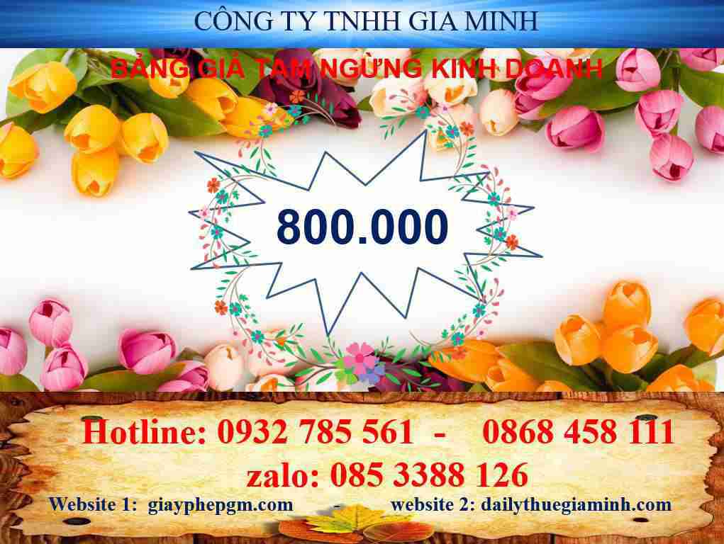 Tạm ngừng kinh doanh tại thành phố Đà Nẵng 5 Bảng giá tạm dừng kinh doanh tại Thành phố Đà Nẵng