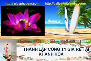 Thành lập công ty giá rẻ tại Khánh Hòa 4 Thủ tục thành lập công ty ở Khánh Hòa