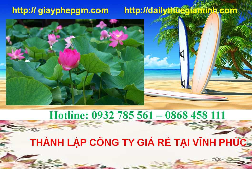 Thành lập công ty giá rẻ tại Vĩnh Phúc 4 Thành lập doanh nghiệp giá rẻ tại Vĩnh Phúc