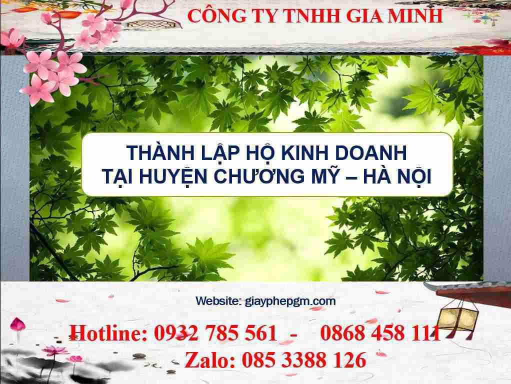 Thành lập hộ kinh doanh tại Huyện Chương Mỹ - Hà Nội 3 Thành lập hộ kinh doanh cá thể tại Huyện Chương Mỹ - Hà Nội