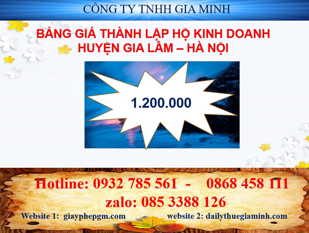 Thành lập hộ kinh doanh tại Huyện Gia Lâm - Hà Nội 4 Thành lập hộ kinh doanh cá thể tại Huyện Gia Lâm - Hà Nội