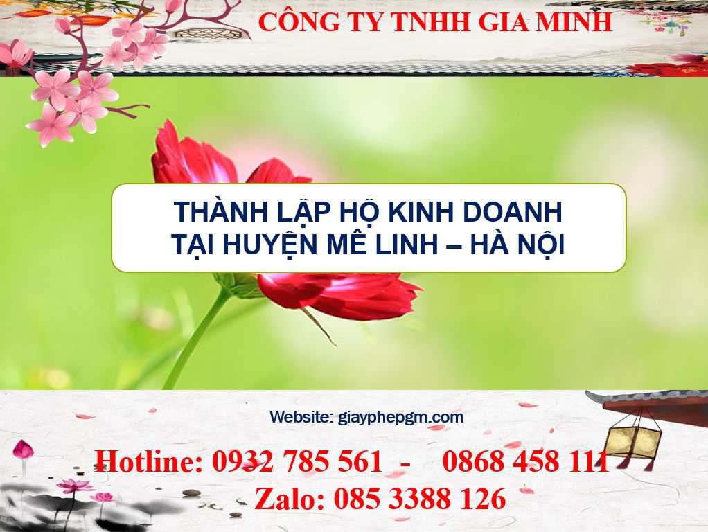 Thành lập hộ kinh doanh tại Huyện Mê Linh - Hà Nội 3 Thành lập hộ kinh doanh cá thể tại Huyện Mê Linh - Hà Nội