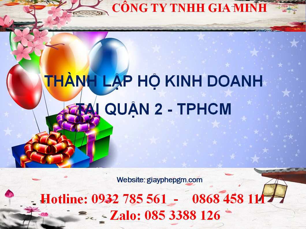 Thành lập hộ kinh doanh Quận 2 - TPHCM 3 Thủ tục thành lập hộ kinh doanh cá thể Quận 2 - TPHCM