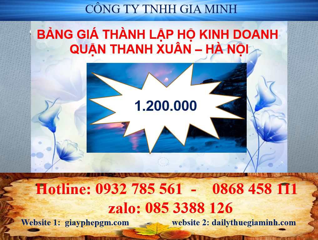 Thành lập hộ kinh doanh tại Quận Thanh Xuân - Hà Nội 4 Thành lập hộ kinh doanh cá thể tại Quận Thanh Xuân - Hà Nội