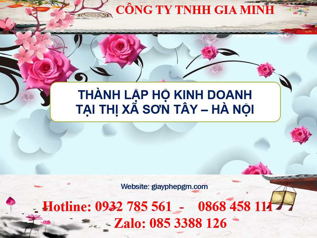 Thành lập hộ kinh doanh tại Thị xã Sơn Tây - Hà Nội 3 Thành lập hộ kinh doanh cá thể