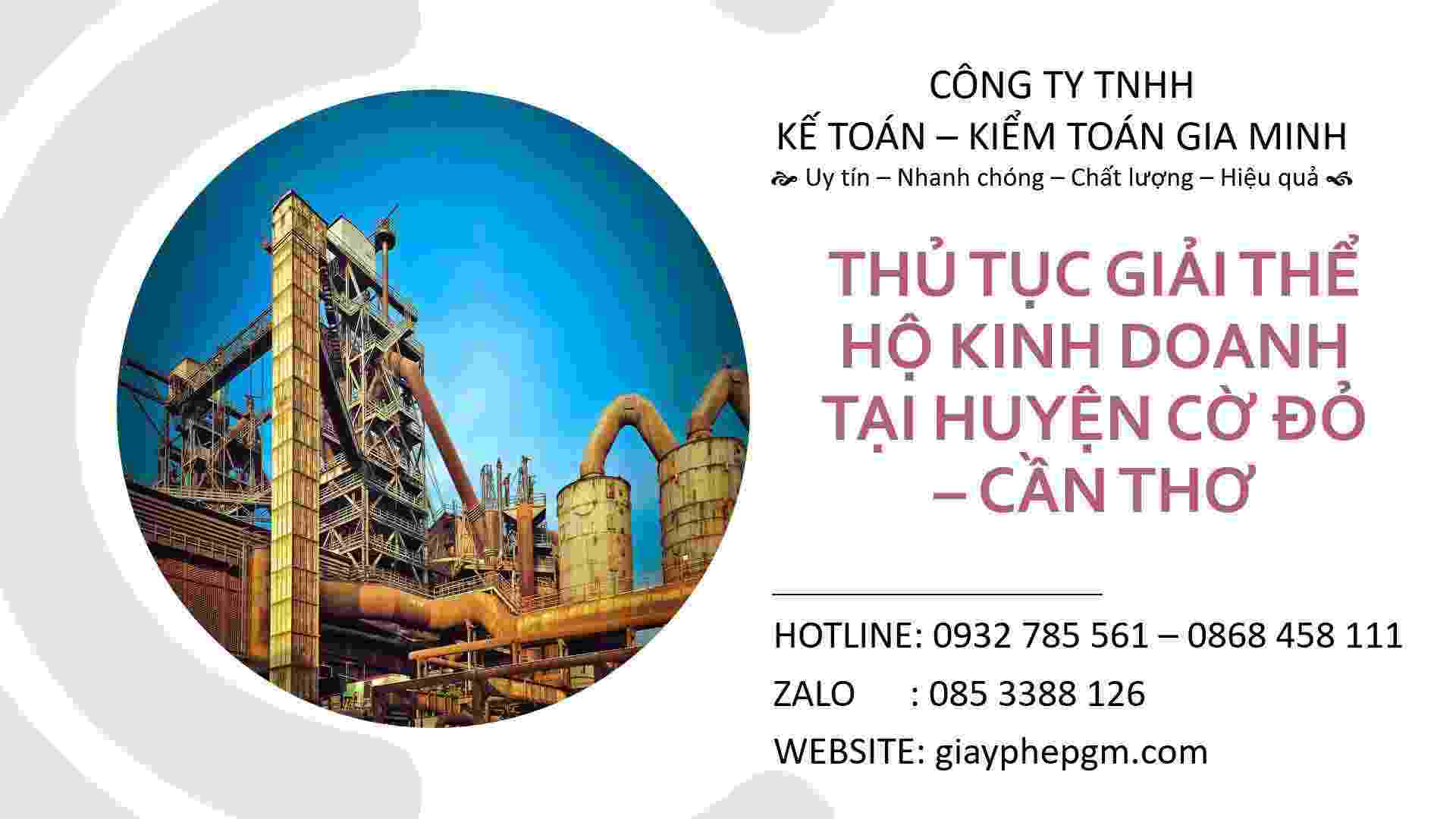 giải thể hộ kinh doanh cá thể tại Huyện Cờ Đỏ - Cần Thơ